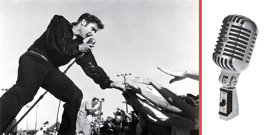 Le Shure 55SH a souvent été utilisé par Elvis Presley