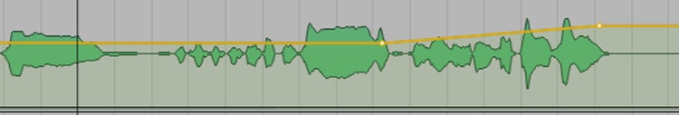 Here I automate the volume of the lead vocals at the end of the bridge to create a climax in the song
