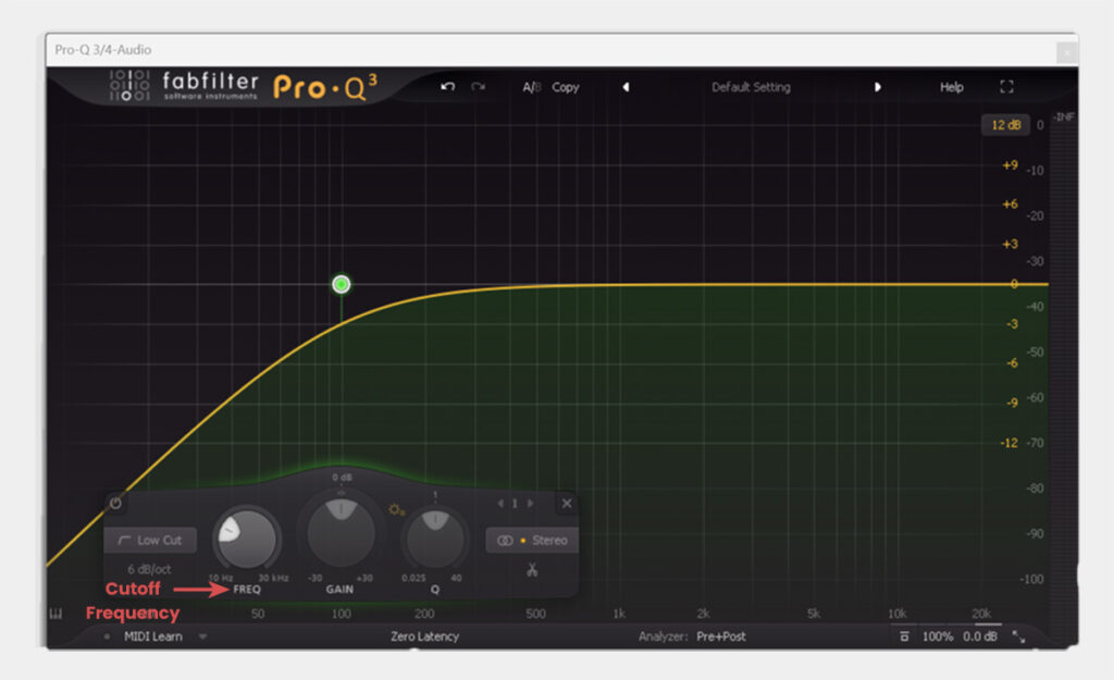 Le Fabfilter Pro Q3 est à mon avis le meilleur EQ et possède les meilleurs filtres passe-haut