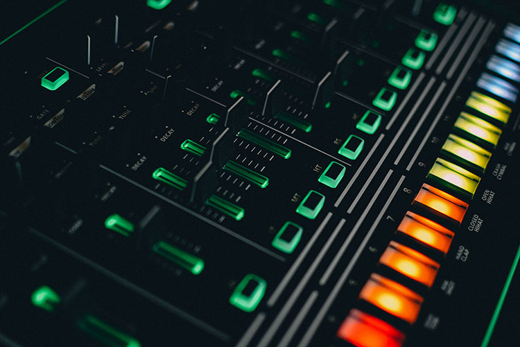 Close-up of the Roland TR-8S