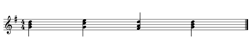 Chord changes without parallel directions of movement through skilful voice leading