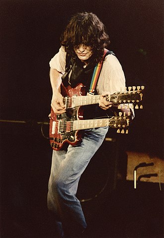 Jimmy Page in de Cow Palace, San Francisco; Afbeelding: Wikimedia Commons