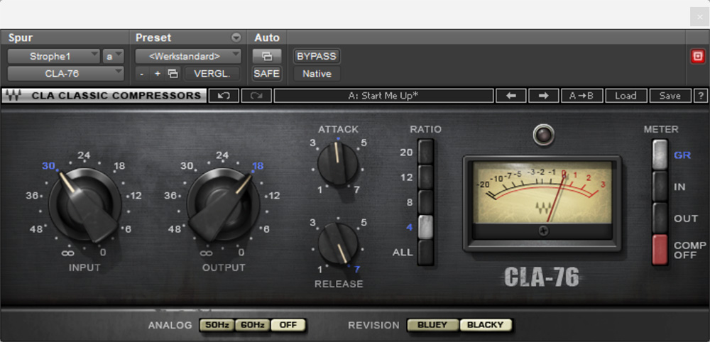 CLA-76 Settings for Vocal Compression
