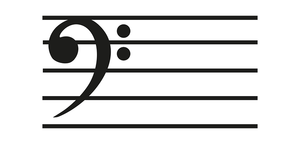 How to draw the bass clef