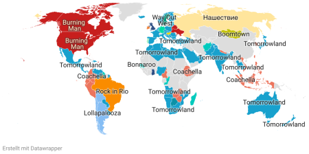 o festival de música mais popular em todos os países